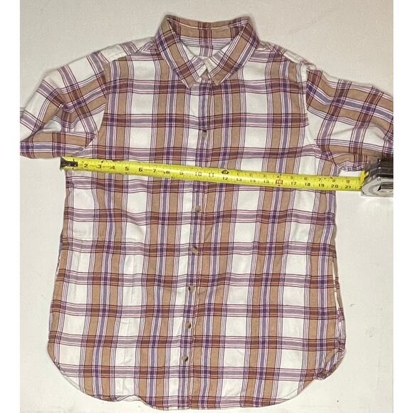 JACHS Girlfriend Womens Plaid Flannel Shirt Hand Pockets Sz S Cozy Fall Layering - Picture 4 of 8